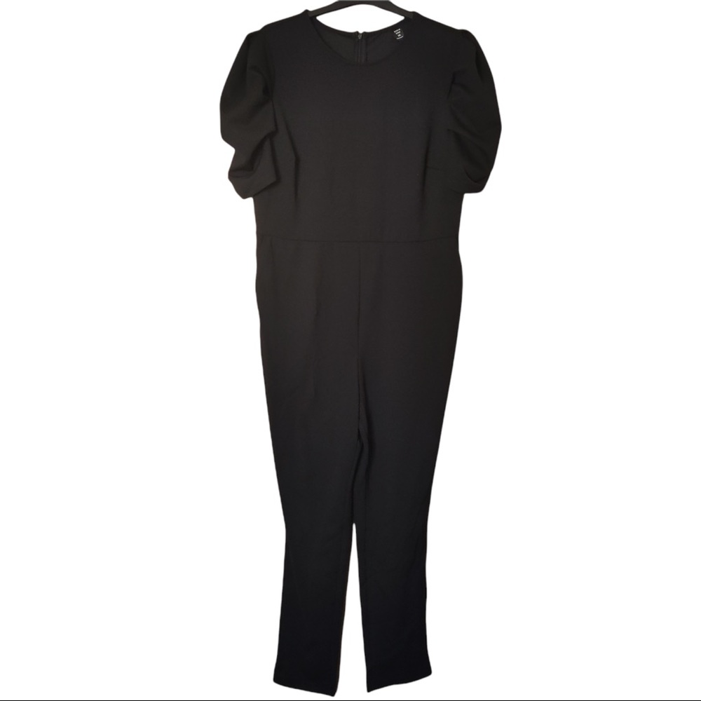 Shein curve black short sleeve romper
